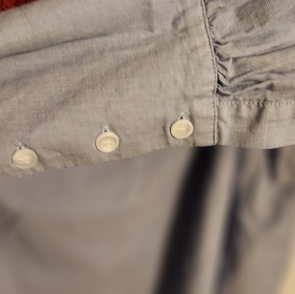 Lane Bryant | Women’s Blue Quarter V-Neck Collared Blouse (Size 14/16) - Picture 8 of 12